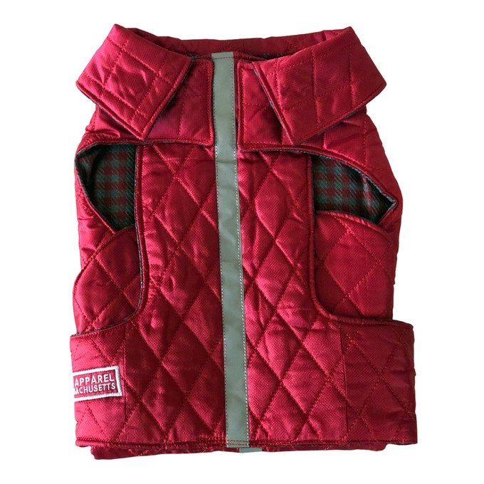 Red quilted vest